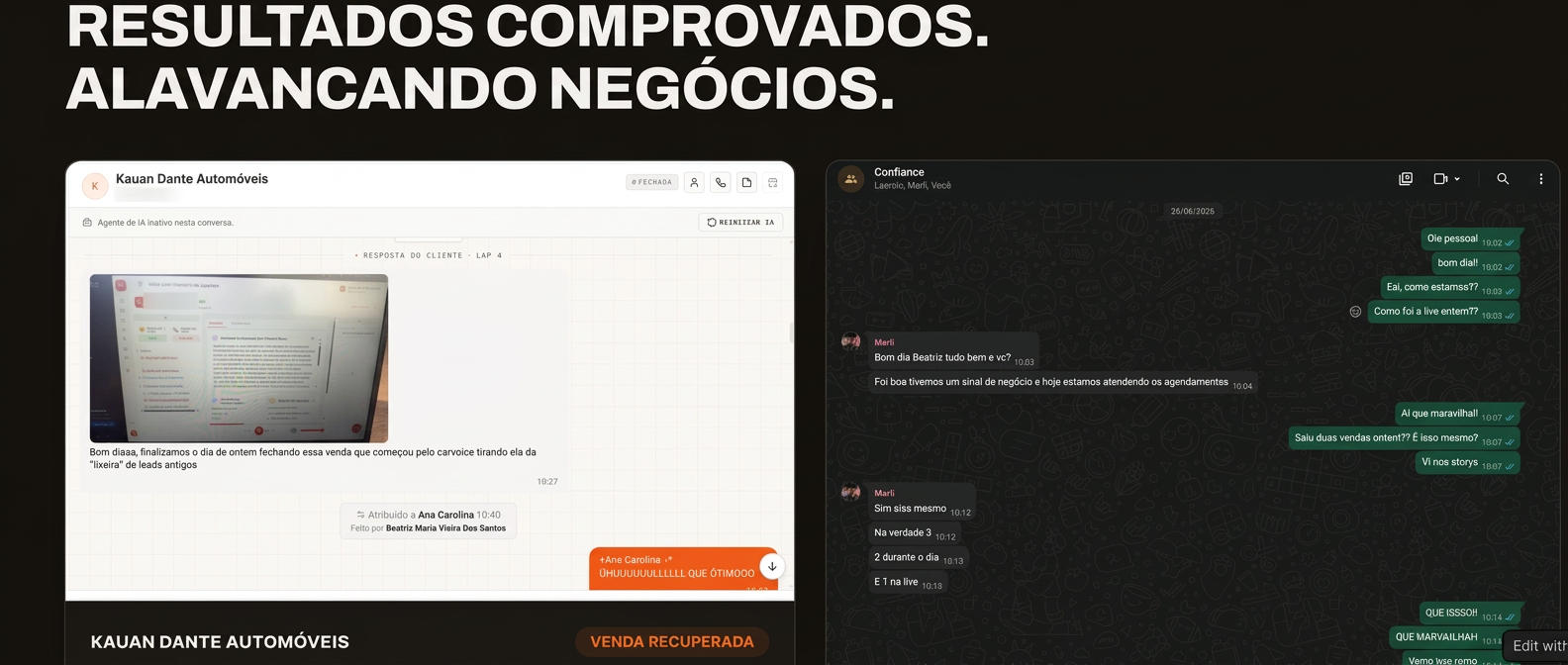 Venda recuperada no CRM da Kauan Dante Automóveis
